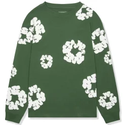 Denim Tears The Cotton Wreath Long-Sleeve Green T Shirt< T-shirts