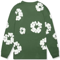 Denim Tears The Cotton Wreath Long-Sleeve Green T Shirt< T-shirts