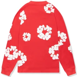 Denim Tears The Cotton Wreath Long-Sleeve Red T Shirt< T-shirts