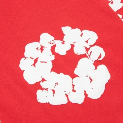 Denim Tears The Cotton Wreath Long-Sleeve Red T Shirt< T-shirts