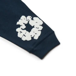 Denim Tears The Cotton Wreath Long-Sleeve Navy T Shirt< T-shirts