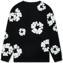 Denim Tears The Cotton Wreath Long-Sleeve Black T Shirt< T-shirts