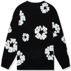 Denim Tears The Cotton Wreath Long-Sleeve Black T Shirt< T-shirts