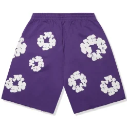 Denim Tears The Cotton Wreath Purple Shorts< Shorts