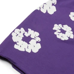 Denim Tears The Cotton Wreath Purple Shorts< Shorts