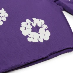Denim Tears The Cotton Wreath Purple Shorts< Shorts