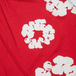 Denim Tears The Cotton Wreath Red Shorts< Shorts