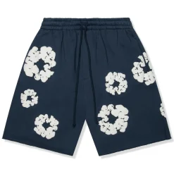 Denim Tears The Cotton Wreath Navy Shorts< Shorts