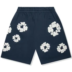 Denim Tears The Cotton Wreath Navy Shorts< Shorts