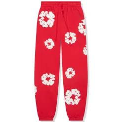 Denim Tears The Cotton Wreath Red Sweatpants< Bottoms|Matching Sets