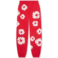 Denim Tears The Cotton Wreath Red Sweatpants< Bottoms|Matching Sets