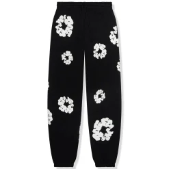 Denim Tears The Cotton Wreath Black Sweatpants< Bottoms|Matching Sets