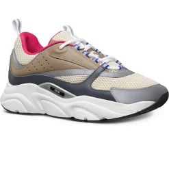 Dior B22 Beige Deep Grey Brown Calfskin Trainer< Designer Trainers