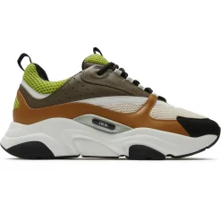 Dior B22 Brown Lime Green Trainer< Designer Trainers