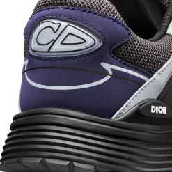 Dior B30 Mesh Blue Black Grey Trainer< Black Trainers|Designer Trainers