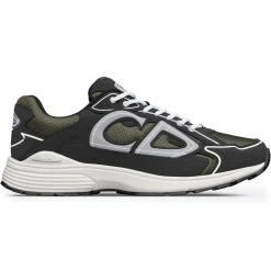 Dior B30 Mesh Deep Green Black Trainer< Designer Trainers