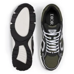 Dior B30 Mesh Deep Green Black Trainer< Designer Trainers