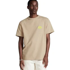 Dior CD Icon Relaxed Fit Cotton Beige T Shirt< T-shirts