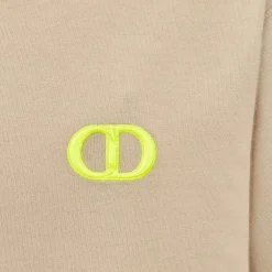Dior CD Icon Relaxed Fit Cotton Beige T Shirt< T-shirts