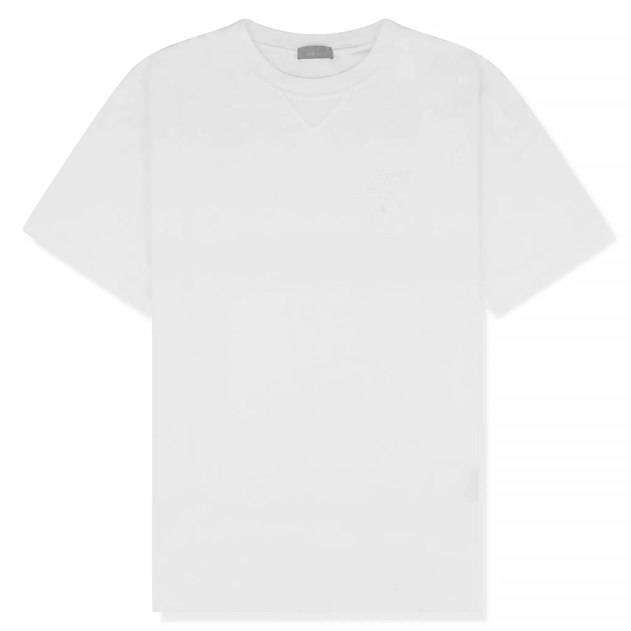 Dior CD Étoile Embroidered Oversized White T Shirt< T-shirts