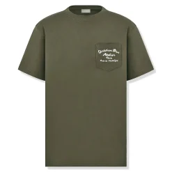 Dior 'Christian Atelier' Relaxed Fit Khaki T Shirt< T-shirts