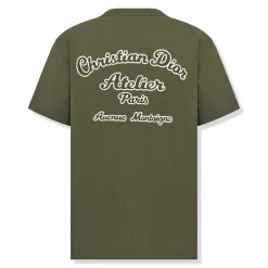 Dior 'Christian Atelier' Relaxed Fit Khaki T Shirt< T-shirts