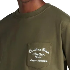 Dior 'Christian Atelier' Relaxed Fit Khaki T Shirt< T-shirts