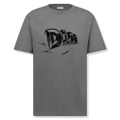 Dior Graffiti Grey T Shirt< T-shirts