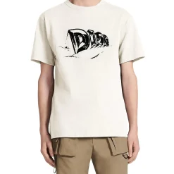 Dior Graffiti White T Shirt< T-shirts