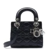 Dior Lady Lady Diana Limited Edition Satin Blue Mini Handbag< Cross Body Bags|Handbags