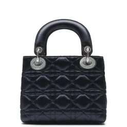 Dior Lady Lady Diana Limited Edition Satin Blue Mini Handbag< Cross Body Bags|Handbags
