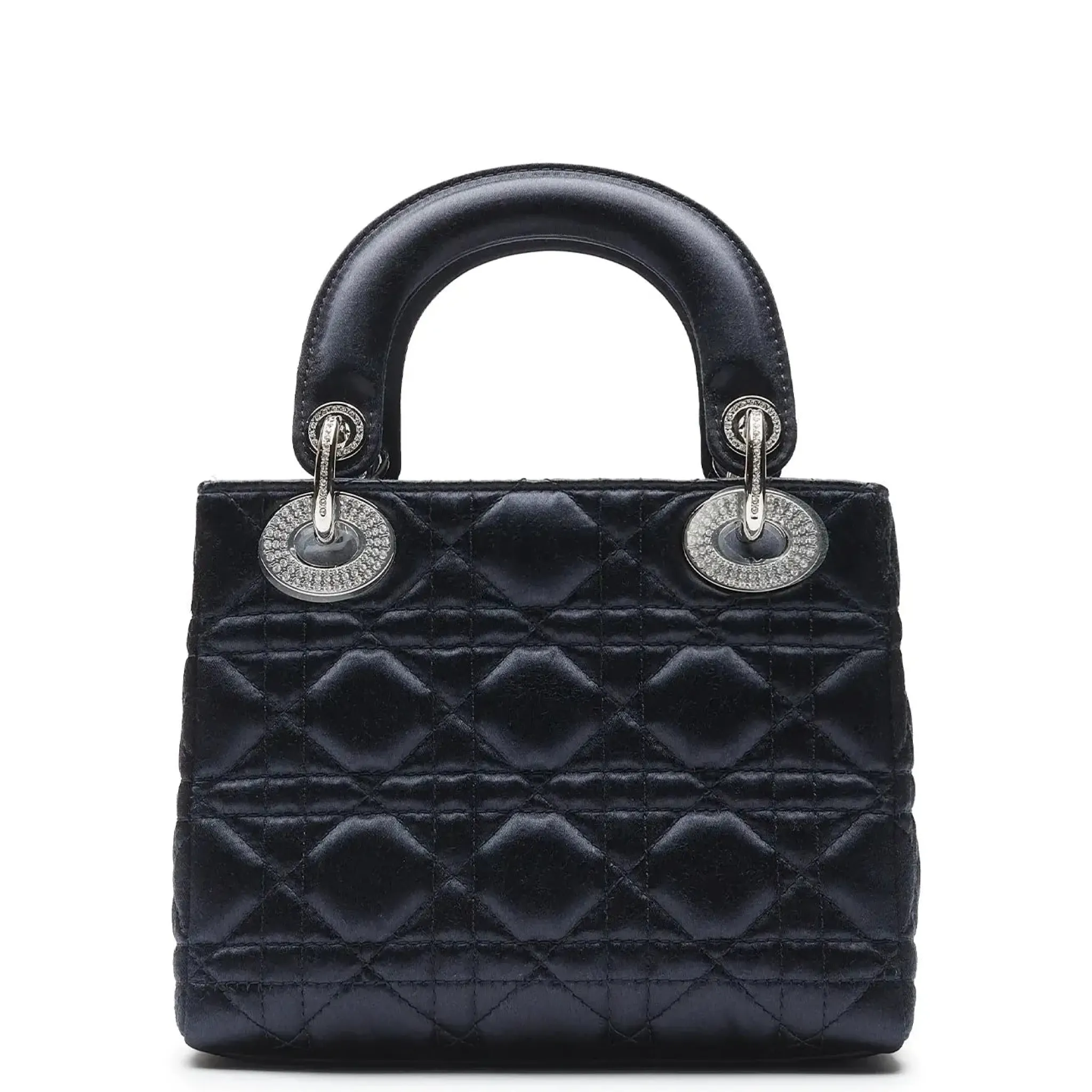 Dior Lady Lady Diana Limited Edition Satin Blue Mini Handbag< Cross Body Bags|Handbags