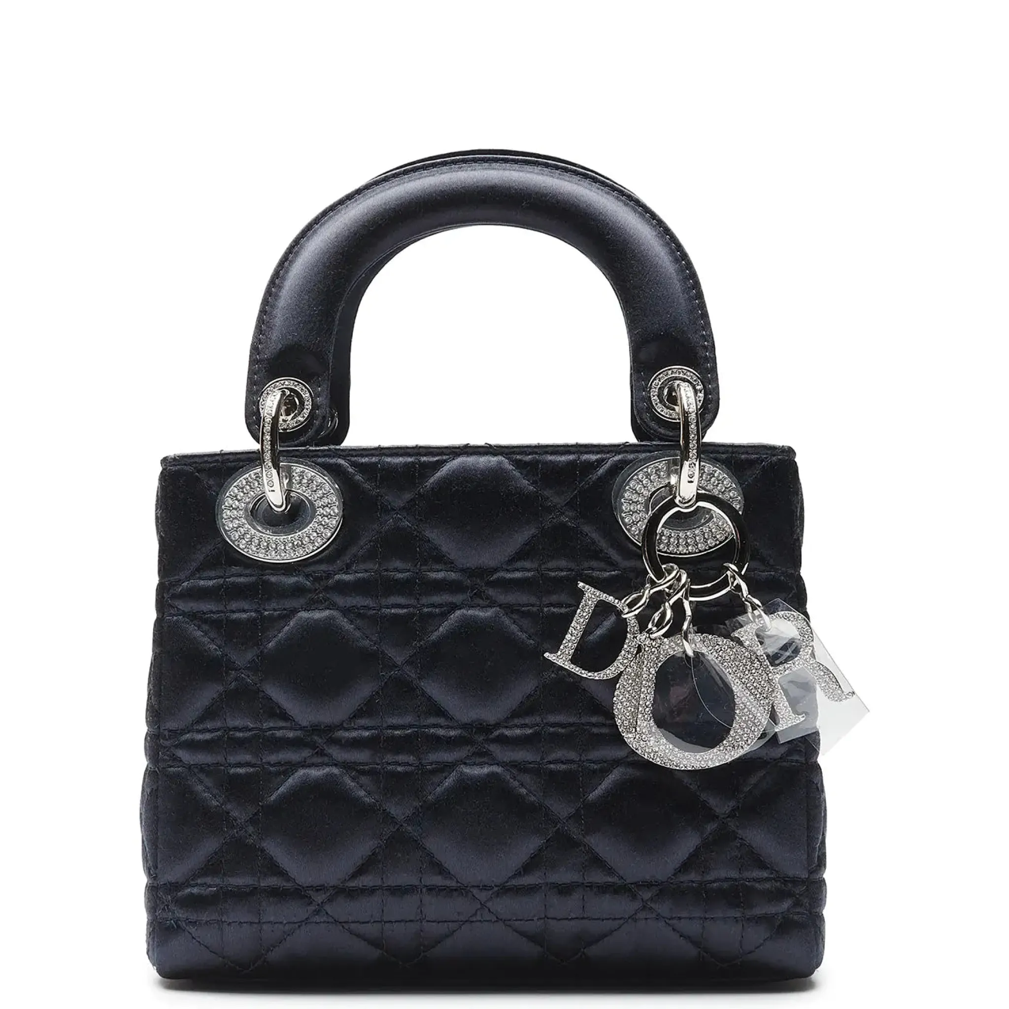 Dior Lady Lady Diana Limited Edition Satin Blue Mini Handbag< Cross Body Bags|Handbags