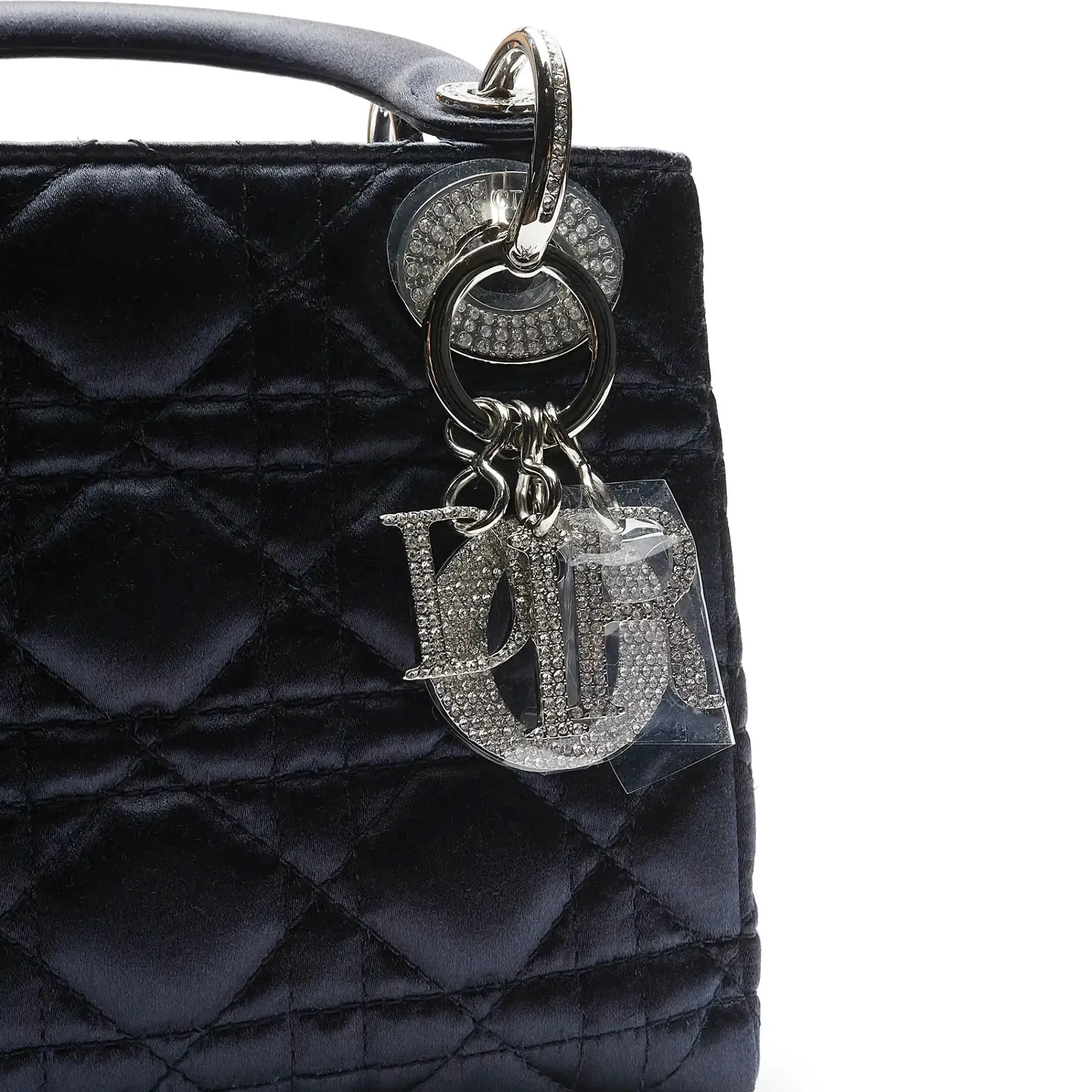 Dior Lady Lady Diana Limited Edition Satin Blue Mini Handbag< Cross Body Bags|Handbags