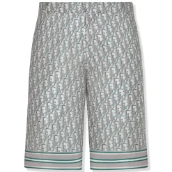 Dior Oblique Bermuda Mauve Silk Twill Shorts< Shorts