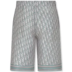 Dior Oblique Bermuda Mauve Silk Twill Shorts< Shorts