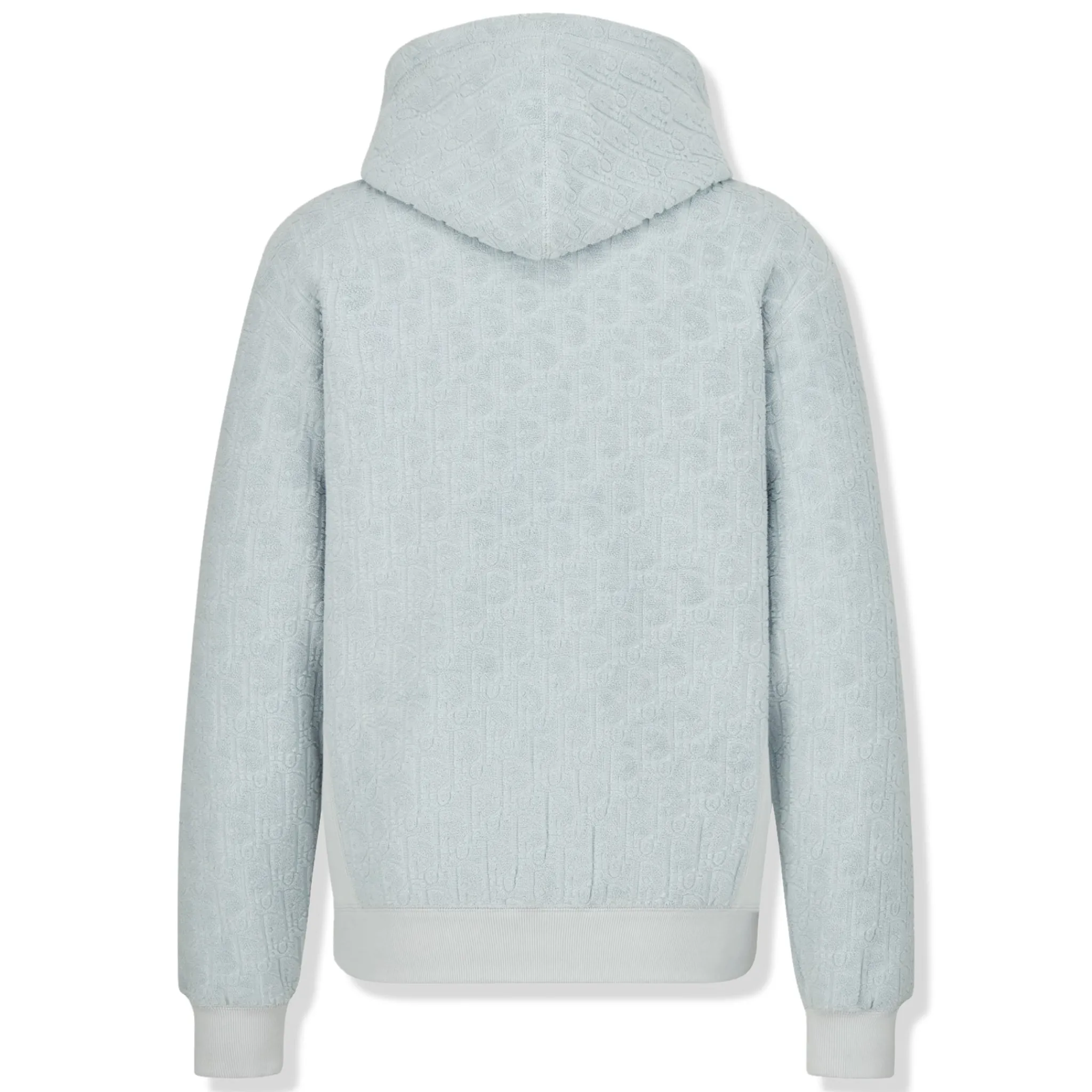 Dior Oblique Towelling Terry Cotton Relaxed Fit Blue Hoodie< Sweatshirts & Hoodies