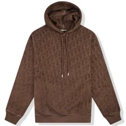Dior Oblique Towelling Terry Brown Hoodie< Sweatshirts & Hoodies