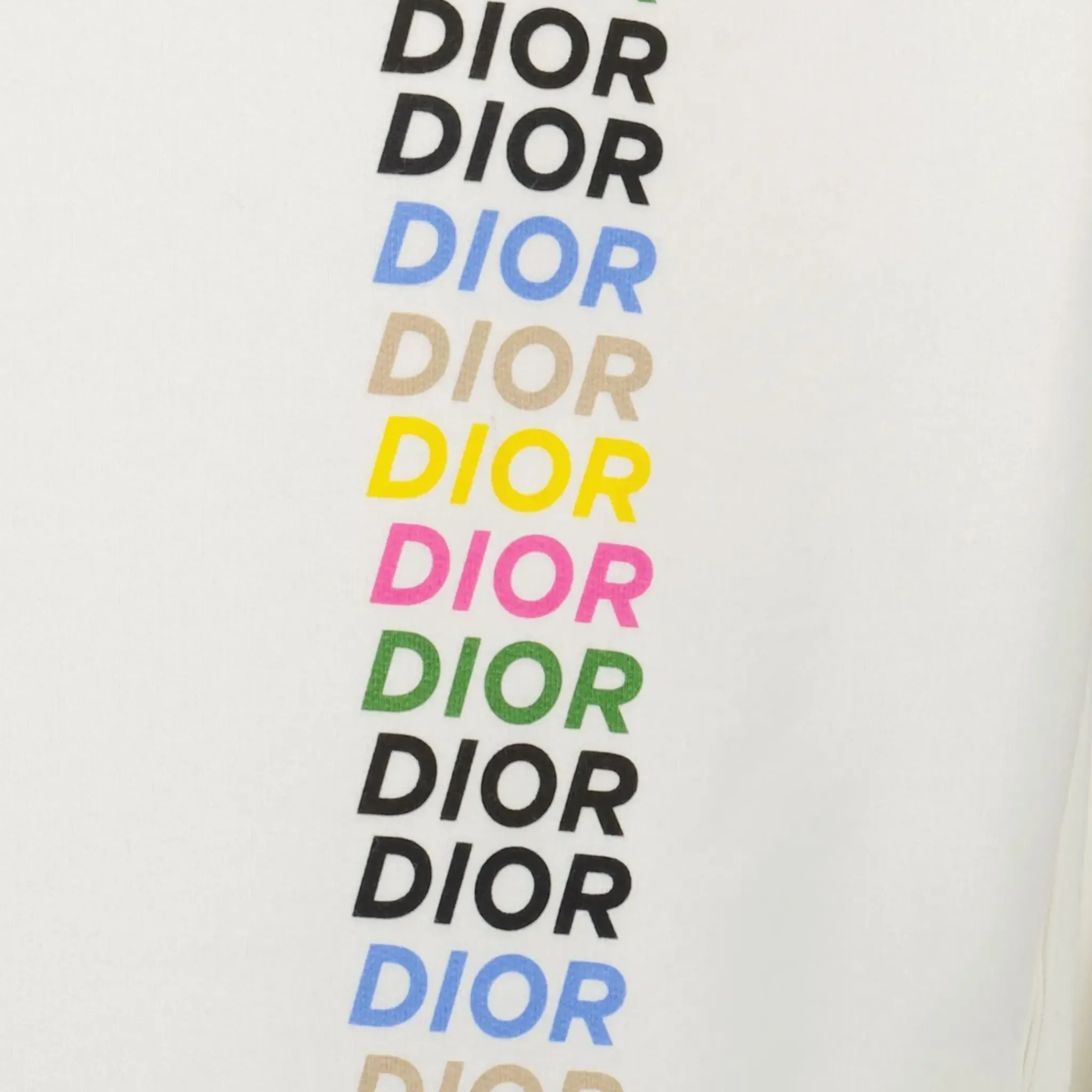 Dior Printed Relaxed Fit Cotton White Hoodie< Sweatshirts & Hoodies