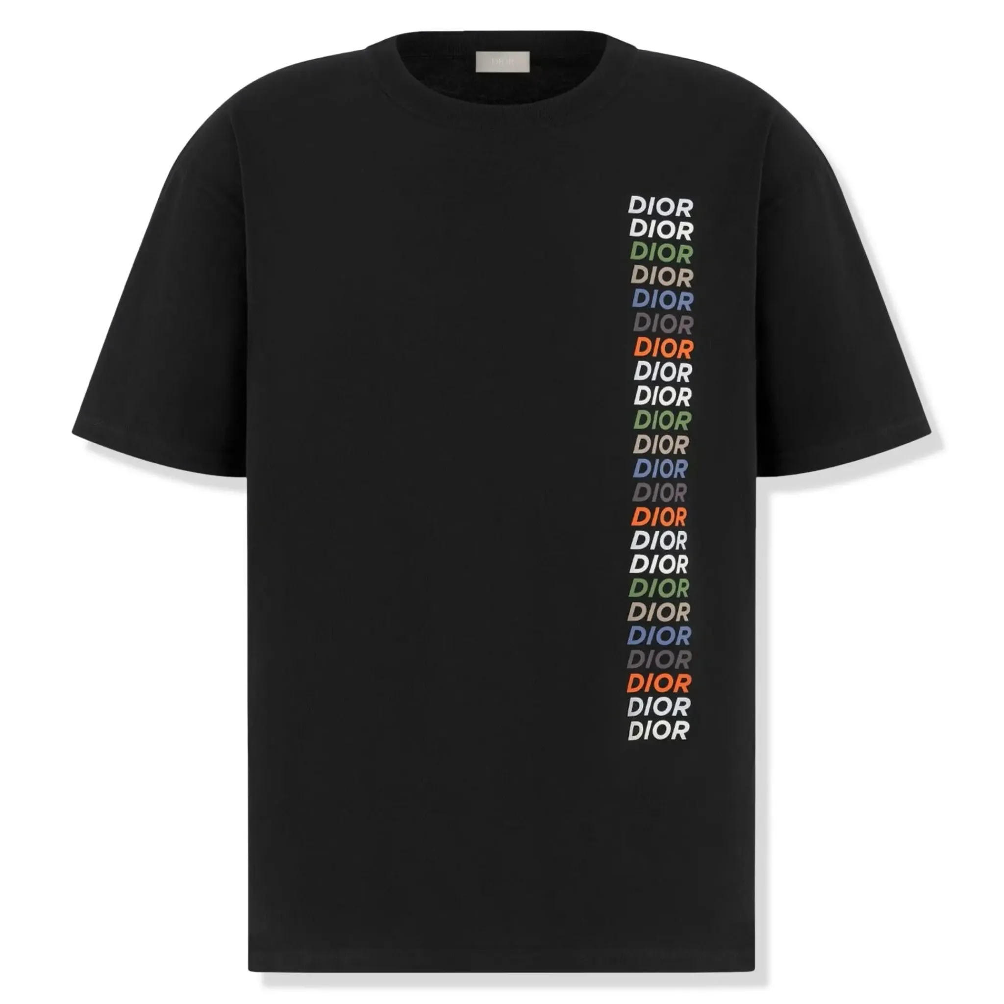 Dior Printed Relaxed Fit Cotton Black T Shirt< T-shirts