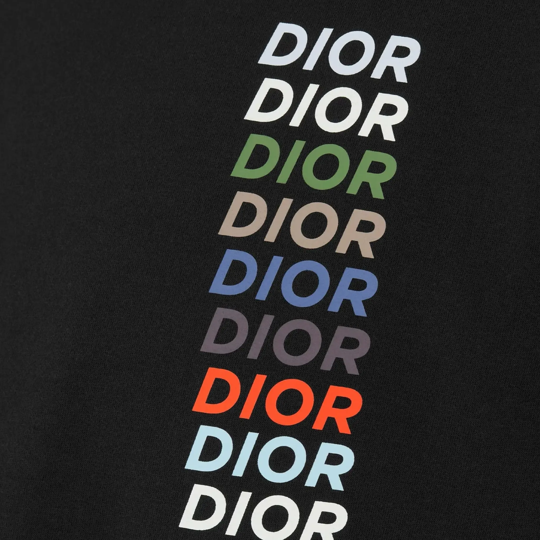 Dior Printed Relaxed Fit Cotton Black T Shirt< T-shirts