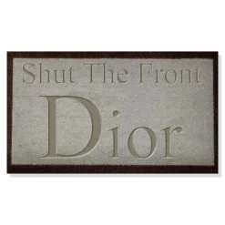 Dior Shut The Front Doormat Light Brown 70x40cm< Rugs & Mats|Designer Home Accessories