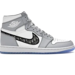 Dior x Air Jordan 1 High OG Grey Sneaker< Designer Trainers