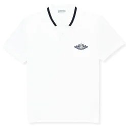 Dior x Air Jordan Dior x Jordan Logo Polo Shirt White< Polo Shirts
