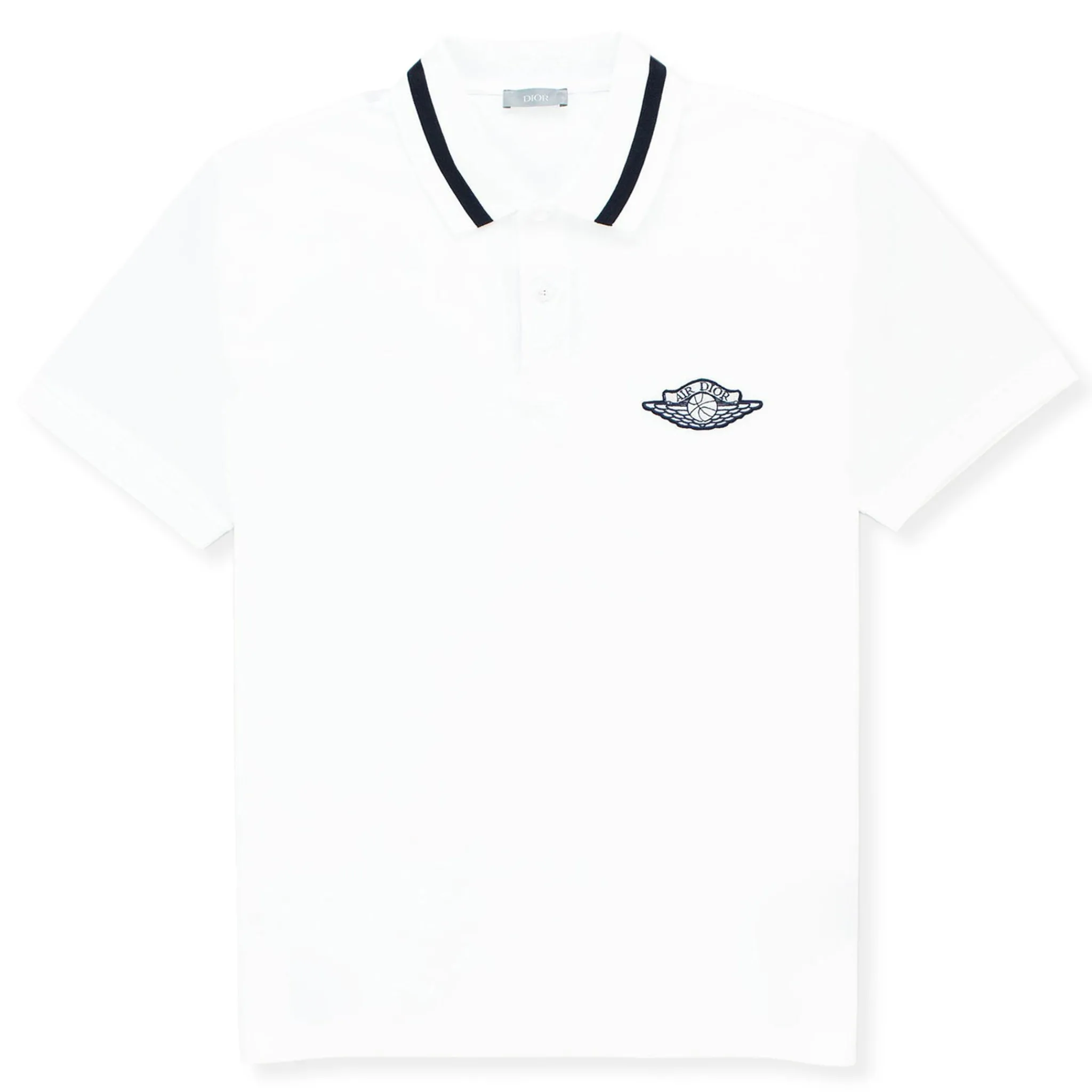 Dior x Air Jordan Dior x Jordan Logo Polo Shirt White< Polo Shirts