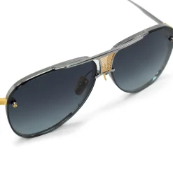 Dita Eyewear Decade Two DRX-2082 Palladium/Yellow Gold Sunglasses< Sunglasses