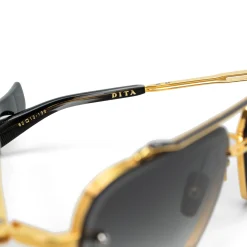 Dita Eyewear DTS121 Mach Six Yellow Gold/Black Sunglasses< Sunglasses