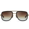 Dita Eyewear Dita Mach S DTS412-A-01 Yellow Gold Black Sunglasses< Sunglasses