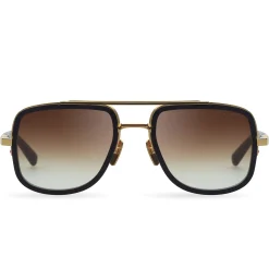 Dita Eyewear Dita Mach S DTS412-A-01 Yellow Gold Black Sunglasses< Sunglasses