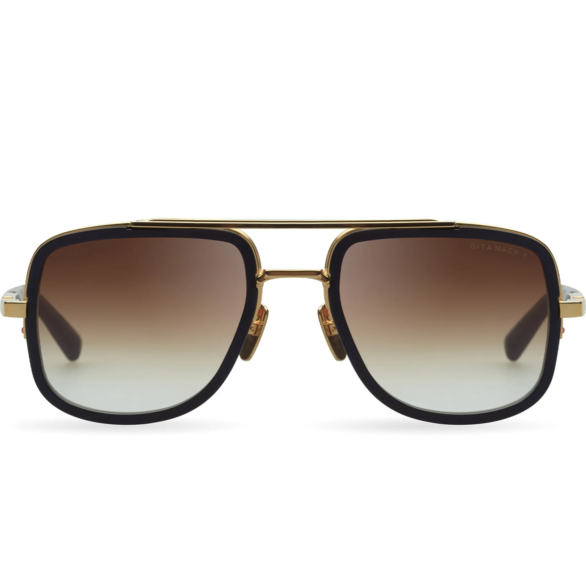 Dita Eyewear Dita Mach S DTS412-A-01 Yellow Gold Black Sunglasses< Sunglasses
